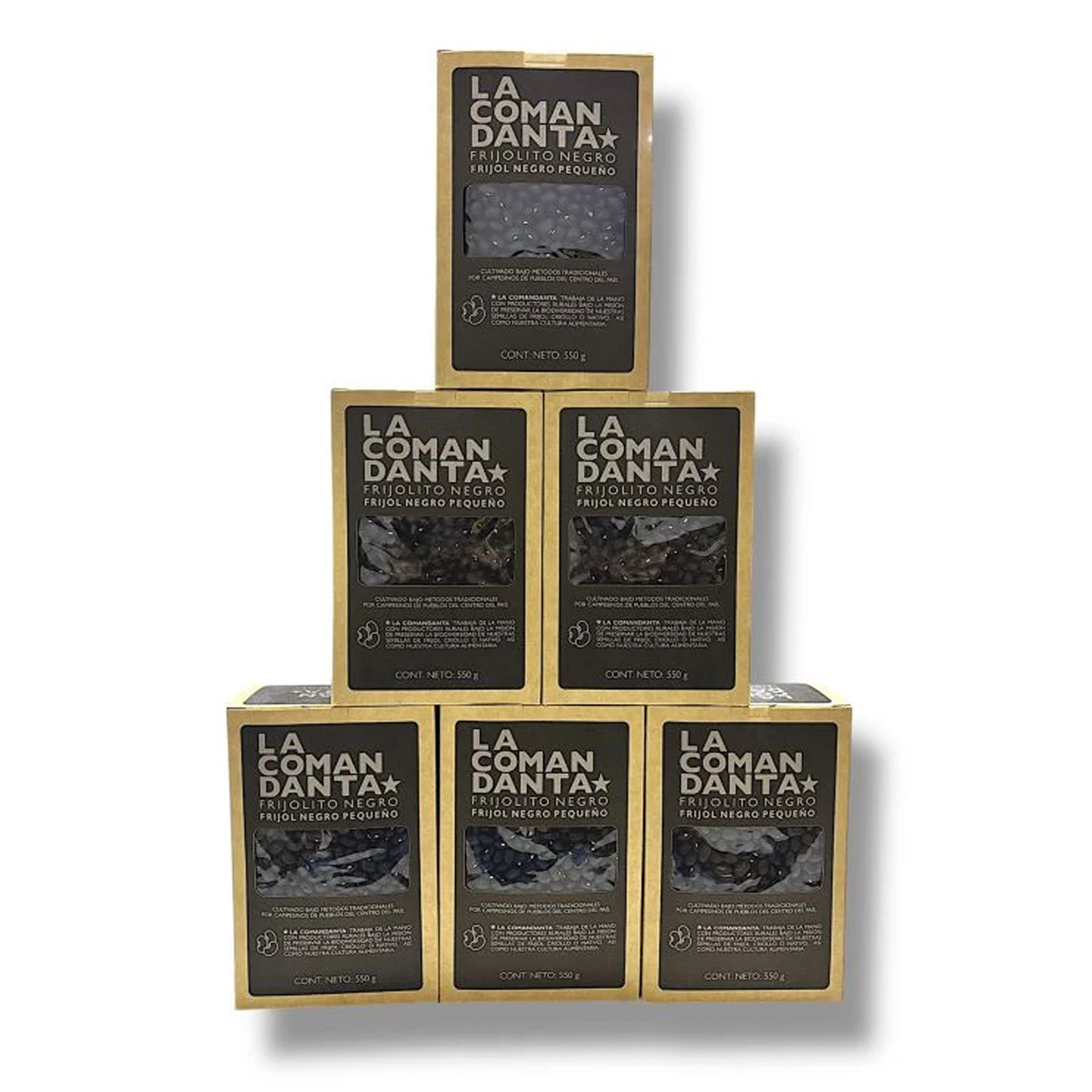 CAJA 6 PIEZAS: FRIJOLITO NEGRO LA COMANDANTA (550g)