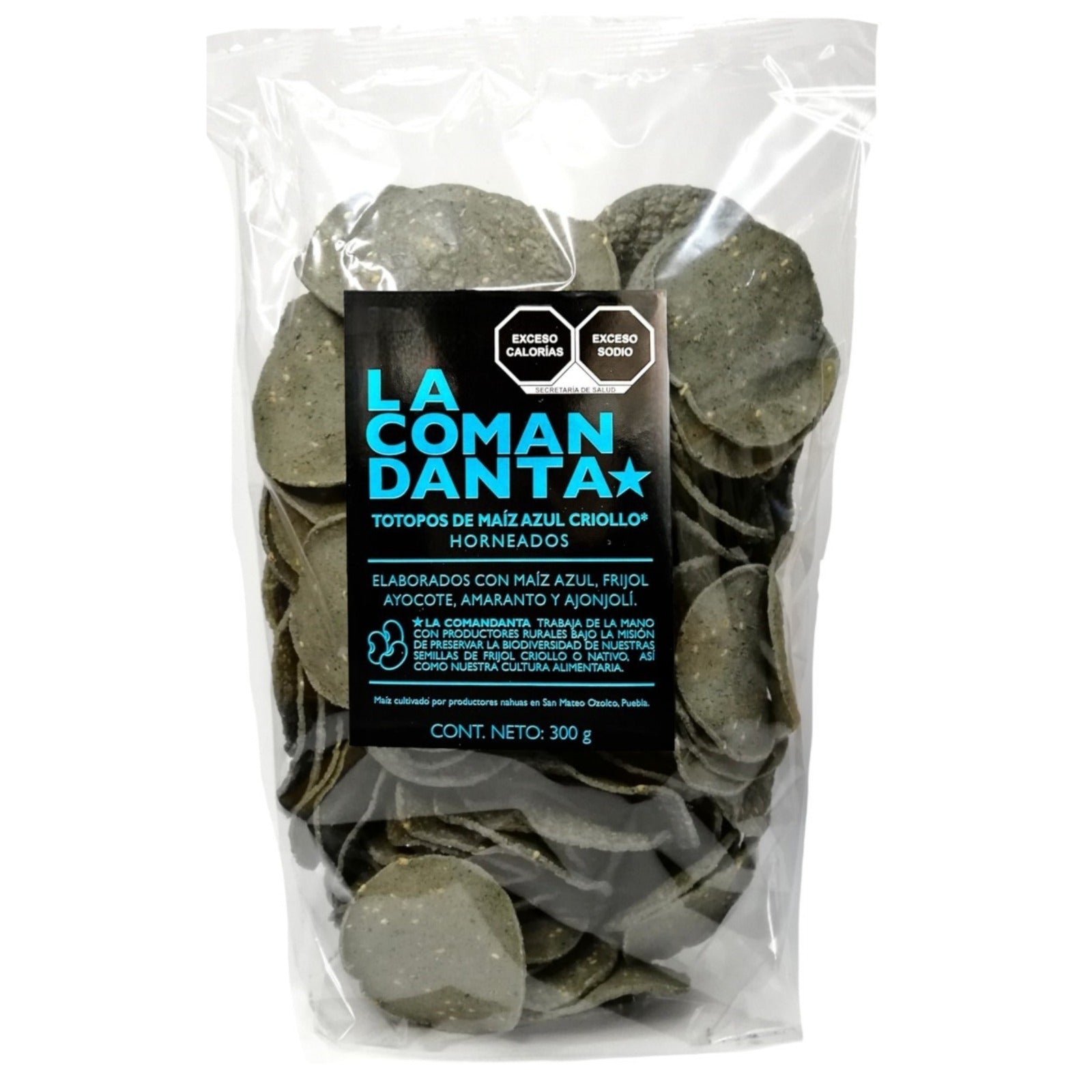 TOTOPOS HORNEADOS DE MAÍZ AZUL CRIOLLO (300g)