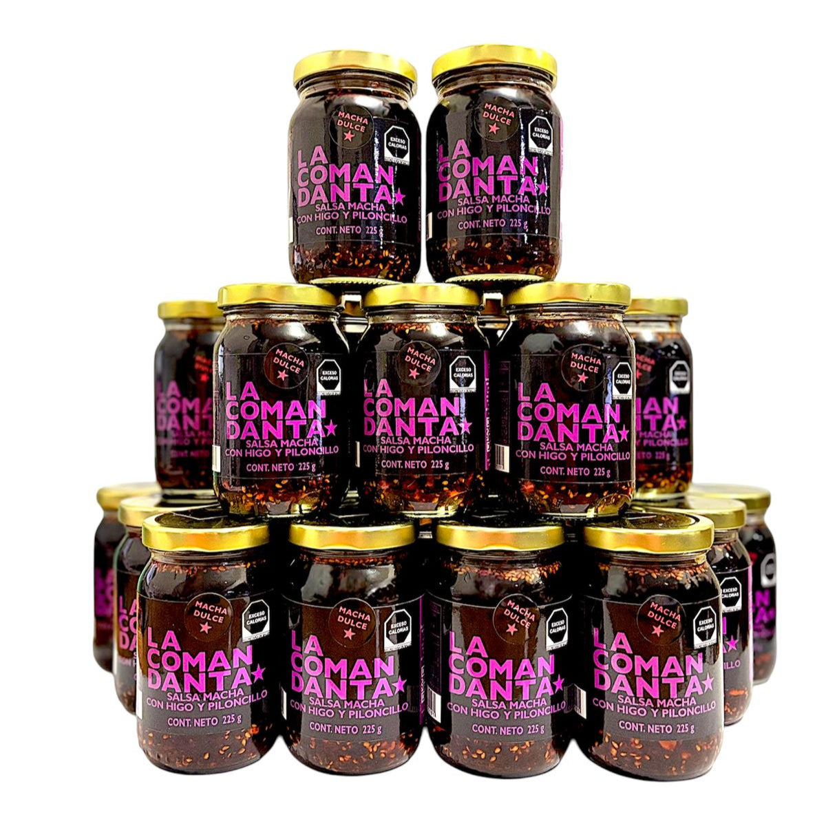CAJA DE 24 PIEZAS SALSA MACHA CON HIGO Y PILONCILLO (225g)