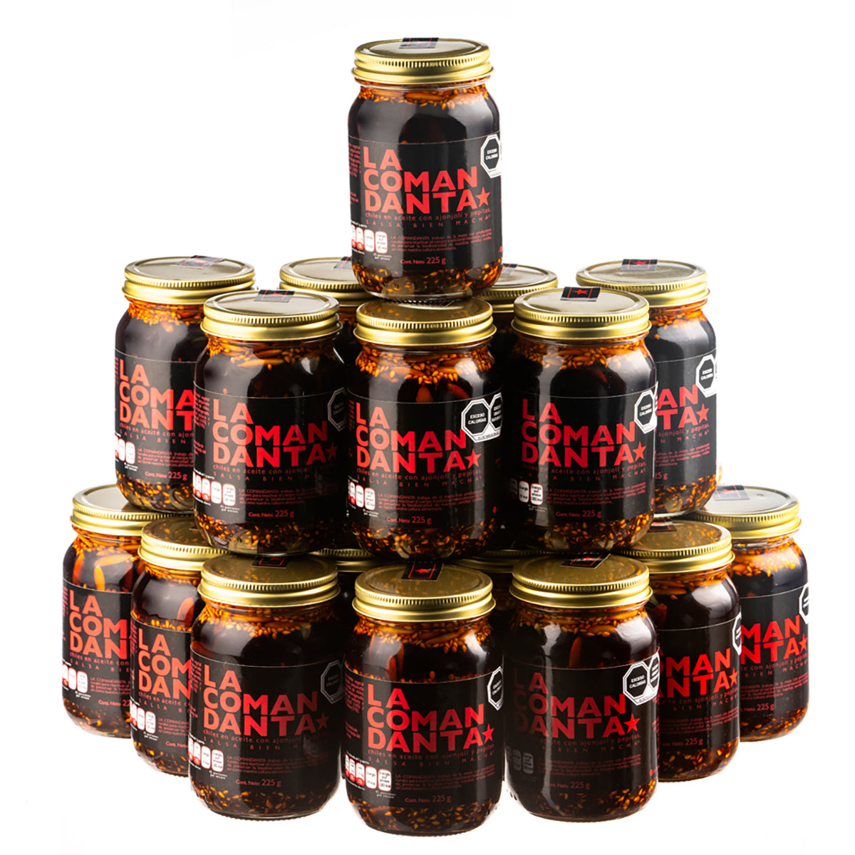 CAJA 24 PIEZAS: SALSA BIEN MACHA LA COMANDANTA (225g)