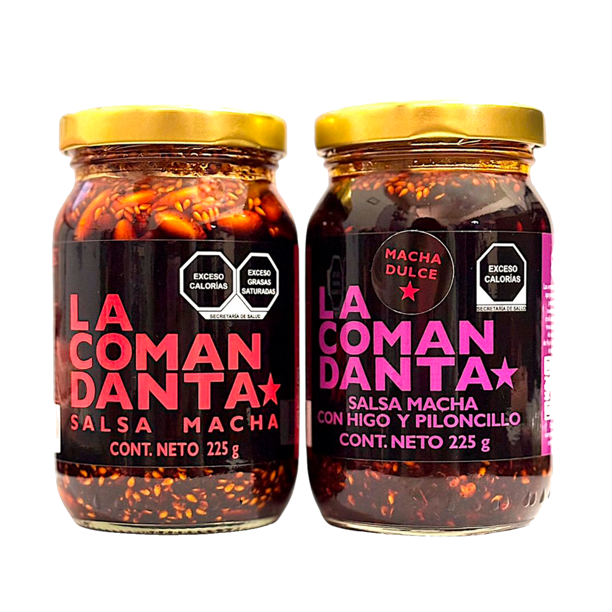 DUO PACK SALSA MACHA (225g) Y SALSA MACHA CON HIGO Y PILONCILLO (225g)