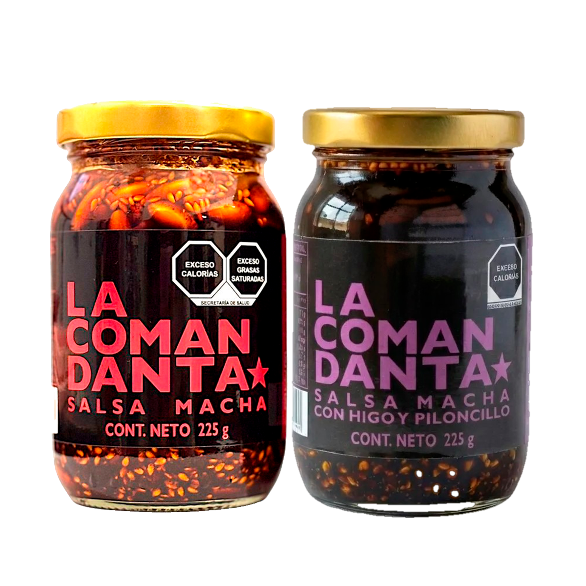 DUO PACK SALSA MACHA (225g) Y SALSA MACHA CON HIGO Y PILONCILLO (225g)