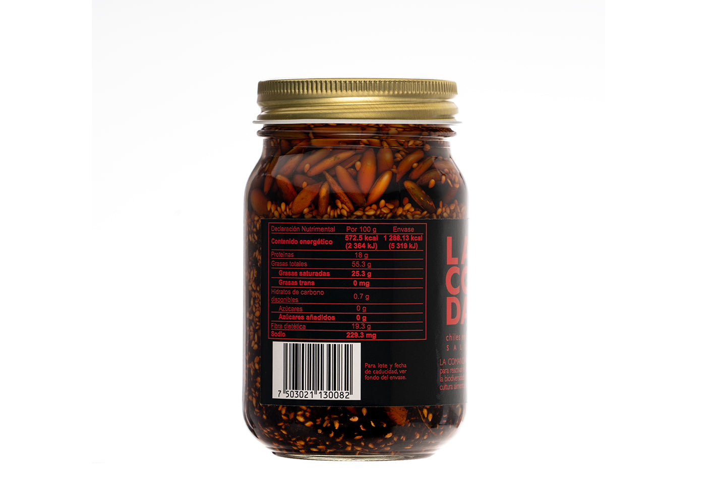 CAJA 12 PIEZAS: SALSA BIEN MACHA LA COMANDANTA FAMILIAR (440g)